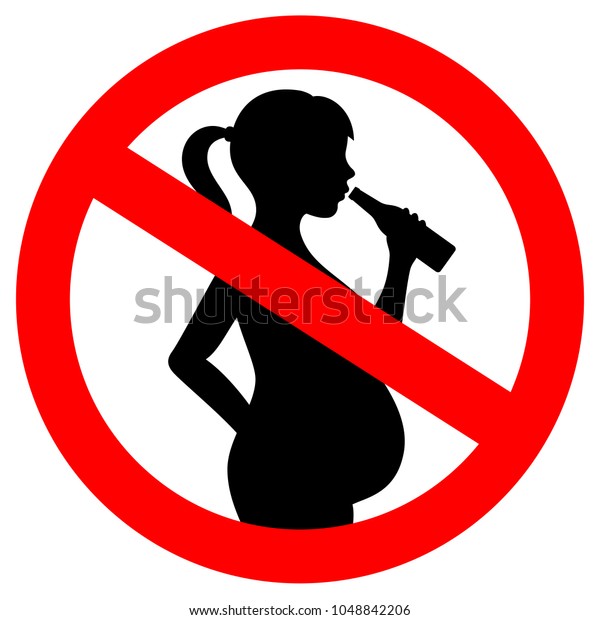 No Alcohol During Pregnancy Vector Sign Stock Vector Royalty Free