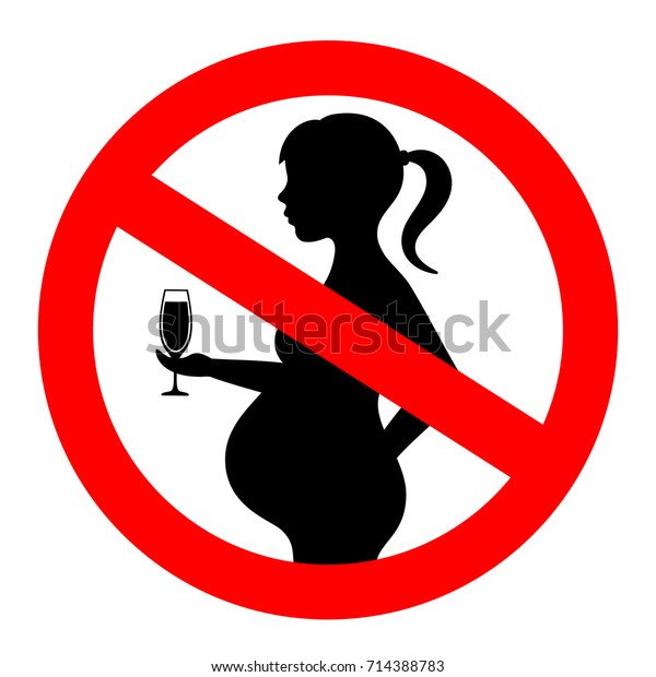 No Alcohol During Pregnancy Vector Sign Stock Vector (Royalty Free ...