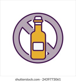 No Alcohol icon editable stock vector stock