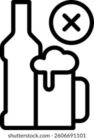 No Alcohol Icon Element For Design