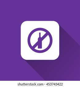 no alcohol icon. no alcohol flat