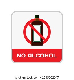 No Alcohol Icon : Healthcare Theme, Food and Drink Theme 