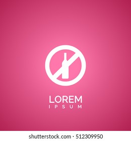 no alcohol icon. no alcohol logo