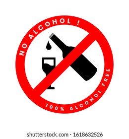 No Alcohol - icon for product labels