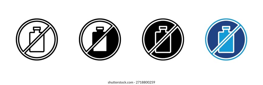 No hay icono de alcohol establecido colección de estilo múltiple
