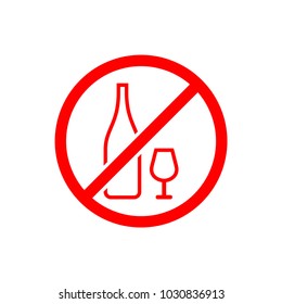 No alcohol icon vector