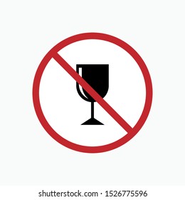 No Alcohol Icon - Vector, Sign and Symbol for Design, Presentation, Website or Apps Elements. 