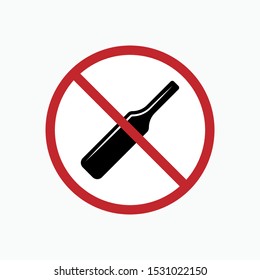 No Alcohol Icon - Vector, Sign and Symbol for Design, Presentation, Website or Apps Elements. 