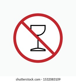 No Alcohol Icon - Vector, Sign and Symbol for Design, Presentation, Website or Apps Elements. 