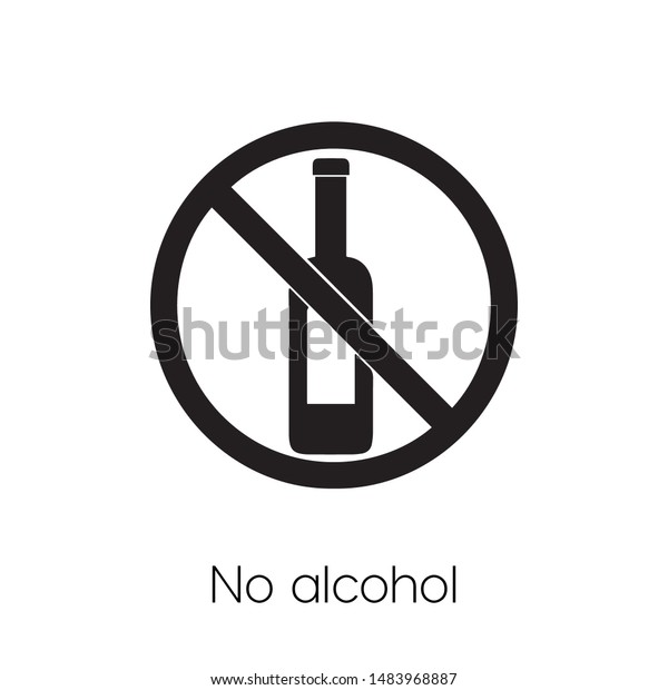 No Alcohol Icon Vector No Alcohol Stock Vector Royalty Free