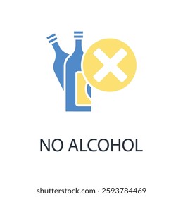 NO ALCOHOL icon. vector.Editable stroke.linear style sign for use web design,logo.Symbol illustration.