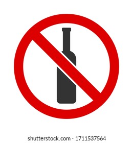 No hay ícono de alcohol, no hay alcohol ni bebida mientras