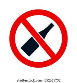 No alcohol icon.vector illustration.