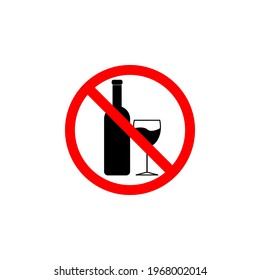 no alcohol. Illustration vector graphic of no alcohol. 
