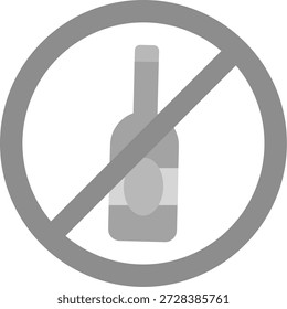 Kein Alkohol Linie Vektor Symbol Design