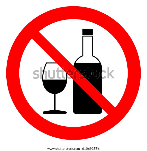 No Alcohol Alcohol Prohibition Sign Vector Stock Vector (Royalty Free ...