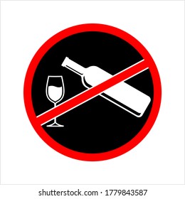 Keine alkoholische Signatur Design Vektorgrafik Illustration