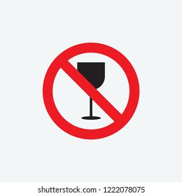 no alcohol sign icon vector