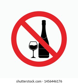 no alcohol sign icon vector