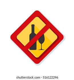 No Alcohol sign illustration