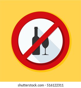 No Alcohol sign illustration