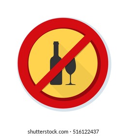 No Alcohol sign illustration