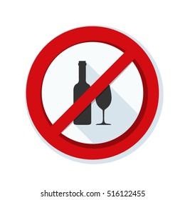 No Alcohol sign illustration