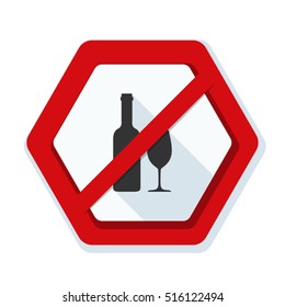 No Alcohol sign illustration