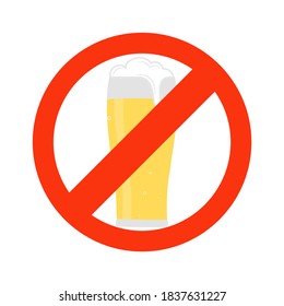 No Alcohol sign isolate on white background.