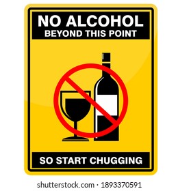 No Alcohol, sign and label vector