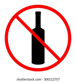 No alcohol sign on white background.