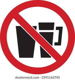 No Alcohol Sign Prohibits Consumption of Alcoholic Beverages