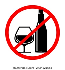 no alcohol sign and sticker