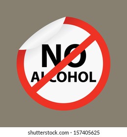 No alcohol sign - Vector.