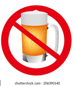 No alcohol sign Vector