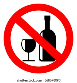 No Alcohol Sign Vector Stock Vector (Royalty Free) 368678090 | Shutterstock