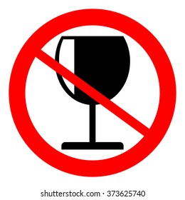 No alcohol sign, vector