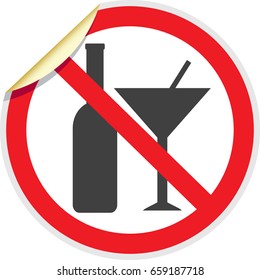 No alcohol sign in vector depicting banned activities