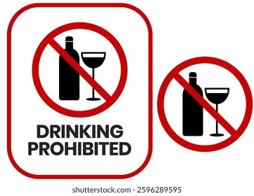 No Alcohol Sign Vector.
No Drinking Symbol Vector.
Alcohol Prohibited Sign Design.
No Alcohol Zone Vector.
Drinking Forbidden Area Sign.