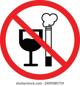 no hay señales de alcohol vector eps 10