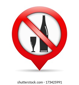 No alcohol sign, vector eps10 illustration