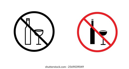 No alcohol sign vector graphic pack