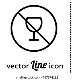 no alcohol sign vector icon