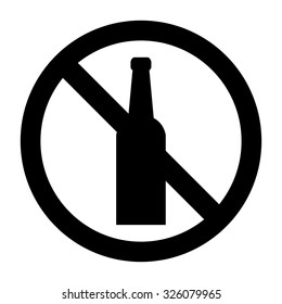 No alcohol sign . Vector illustration