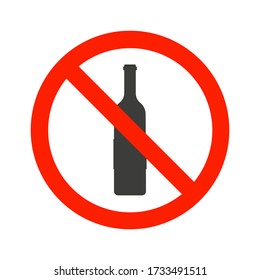 No Alcohol Sign Warning Sign Isolated Stock Vector (Royalty Free ...