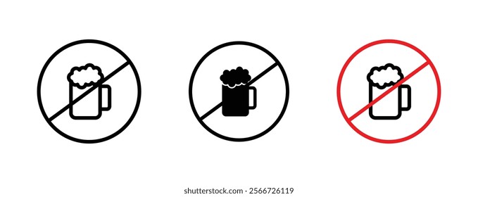 No alcohol signs vector collection pack