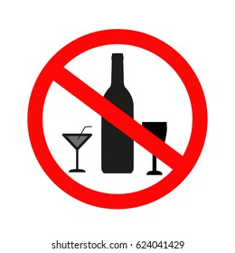 No alcohol sing vector