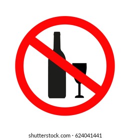 No alcohol sing vector