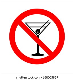 No alcohol sing vector