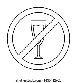 No alcohol sing vector. No Drinking